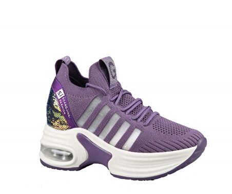 GUJA 23Y300 Dolgu Topuk Mor Kadın Sneakers