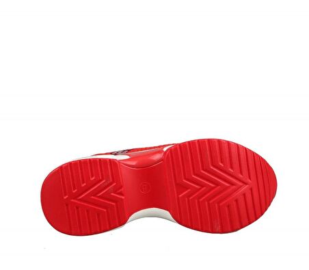 GUJA 23y300-1 Dolgu Topuk Kırmızı Kadın Sneakers