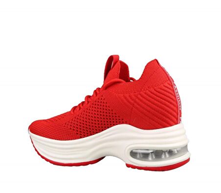 GUJA 23y300-1 Dolgu Topuk Kırmızı Kadın Sneakers