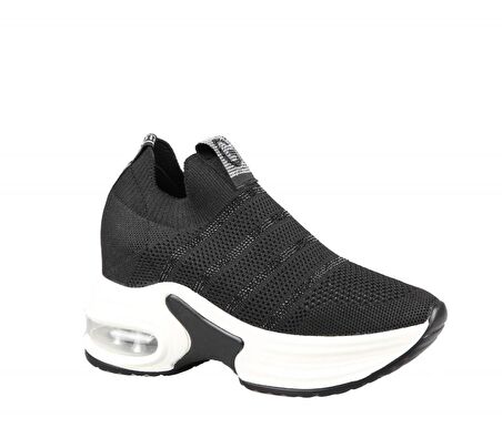 GUJA 23y300-4 Dolgu Topuk Siyah Kadın Sneakers