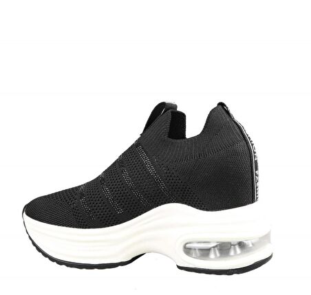 GUJA 23y300-4 Dolgu Topuk Siyah Kadın Sneakers