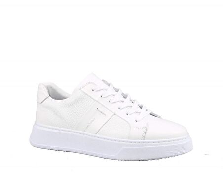 KOMCERO 3y1558 Hakiki Deri Beyaz Erkek Günlük Ayakkabı