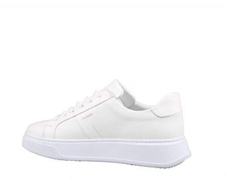 KOMCERO 3y1558 Hakiki Deri Beyaz Erkek Günlük Ayakkabı