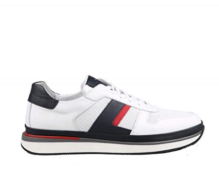 KOMCERO 3y1590 Hakiki Deri Beyaz Erkek Günlük Ayakkabı