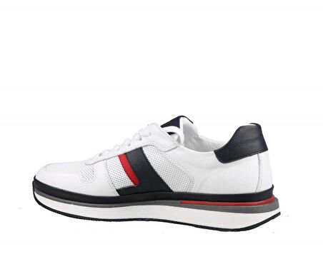 KOMCERO 3y1590 Hakiki Deri Beyaz Erkek Günlük Ayakkabı