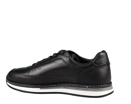 KOMCERO 3y1480 Hakiki Deri Siyah Erkek Günlük Ayakkabı