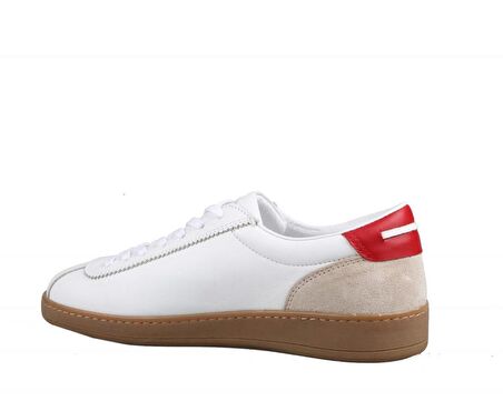 KOMCERO 3y1570 Hakiki Deri Beyaz Erkek Günlük Ayakkabı