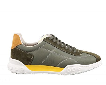 KOMCERO 3y1521 Hakiki Deri Yeşil Erkek Günlük Ayakkabı