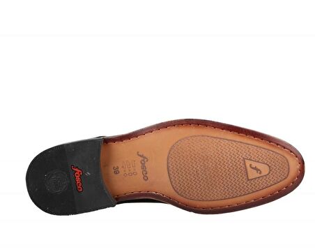 FOSCO 8003-2 Hakiki Deri Siyah Rugan Erkek Günlük Ayakkabı