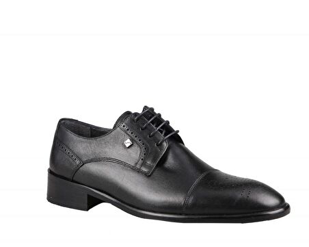 FOSCO 2703 Hakiki Deri Siyah Erkek Günlük Ayakkabı