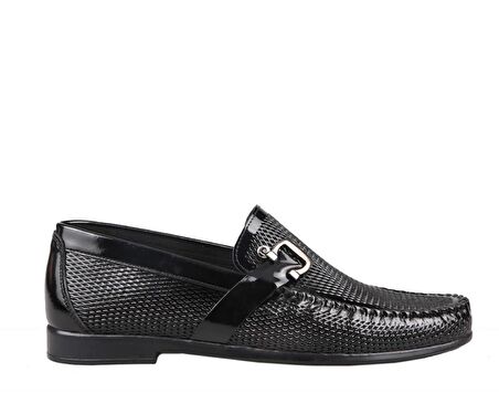 Pierre Cardin 2598 Hakiki Deri Siyah Rugan Erkek Günlük Ayakkabı