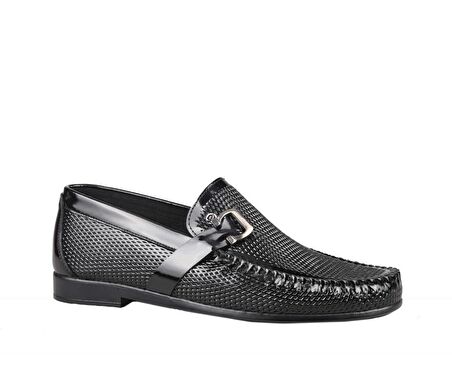Pierre Cardin 2598 Hakiki Deri Siyah Rugan Erkek Günlük Ayakkabı