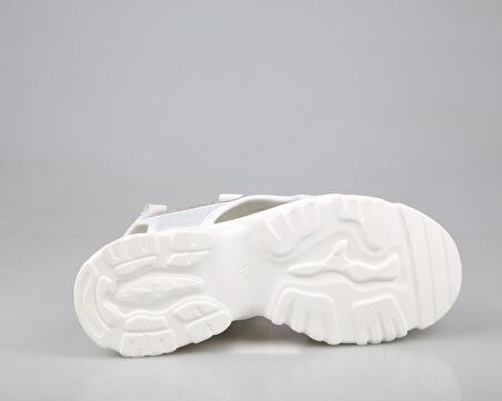 GUJA 24y363-1 Air Dolgu Taban Beyaz Kadın Sandalet