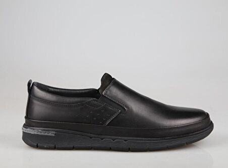 KOMCERO 3k8809 Dr Jells Hakiki Deri Siyah Erkek Günlük Ayakkabı