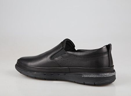 KOMCERO 3k8809 Dr Jells Hakiki Deri Siyah Erkek Günlük Ayakkabı