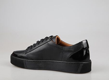 King West 894 Siyah Rugan Erkek Günlük Ayakkabı