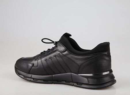 KOMCERO 3k1835 Hakiki Deri Siyah Erkek Günlük Ayakkabı