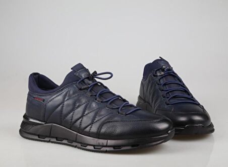 KOMCERO 3k9860 Hakiki Deri Lacivert Erkek Günlük Ayakkabı