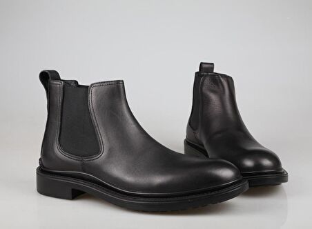 KOMCERO 3k2572 Hakiki Deri Siyah Erkek Bot