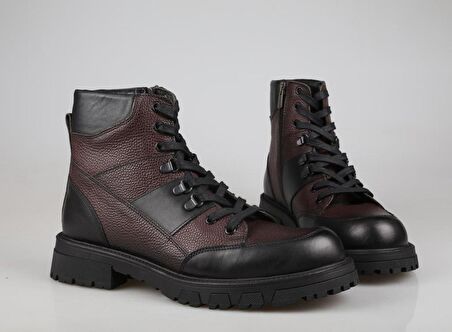 KOMCERO 3k1285 Hakiki Deri Kahve Erkek Bot