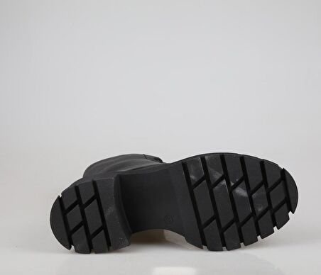 CASTLE BLACK 52671 Hakiki Deri Siyah Kadın Bot