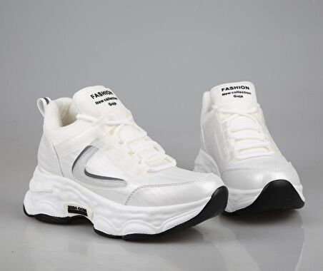 GUJA 23k302 Dolgu Topuk Beyaz Kadın Sneakers