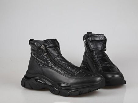 MARCOMEN 16218 Hakiki Deri Siyah Erkek Bot