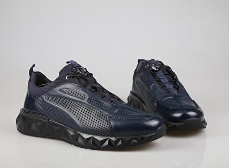 MARCOMEN 18489 Hakiki Deri Lacivert Erkek Günlük Ayakkabı