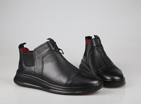 MARCOMEN 18401 Hakiki Deri Siyah Erkek Bot