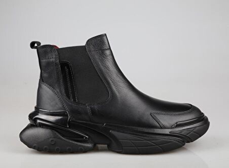 MARCOMEN 18476 Hakiki Deri Siyah Erkek Bot