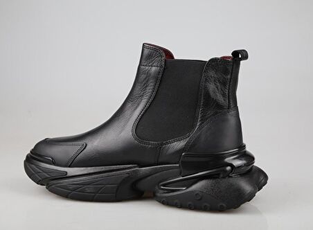 MARCOMEN 18476 Hakiki Deri Siyah Erkek Bot