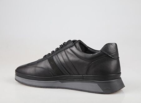 KOMCERO 3k0929 Hakiki Deri Siyah Erkek Günlük Ayakkabı