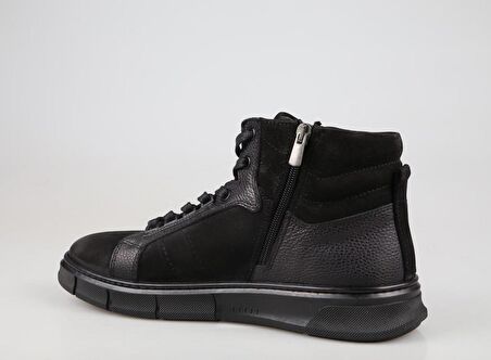 KOMCERO 3k1860 Hakiki Deri Siyah Erkek Bot