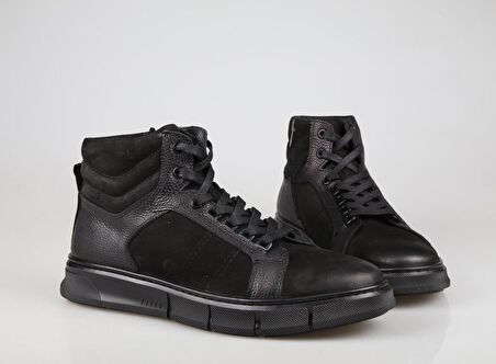 KOMCERO 3k1860 Hakiki Deri Siyah Erkek Bot