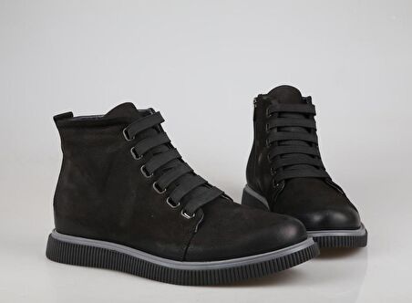 King West 24047 Siyah Suet Erkek Bot