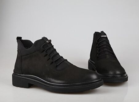 King West 24036 Siyah Suet Erkek Bot