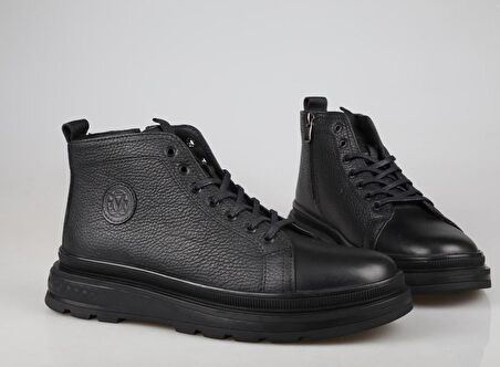 MARCOMEN 18410 Hakiki Deri Siyah Erkek Bot