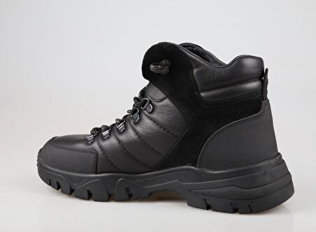 KOMCERO 3k1766 Hakiki Deri Siyah Erkek Bot