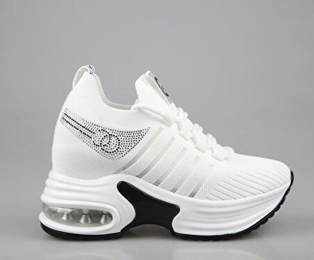 GUJA 24y300-14 Dolgu Topuk Beyaz Kadın Sneakers