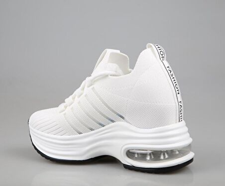 GUJA 24y300-14 Dolgu Topuk Beyaz Kadın Sneakers