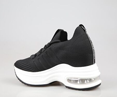 GUJA 24y300-14 Dolgu Topuk Siyah Kadın Sneakers