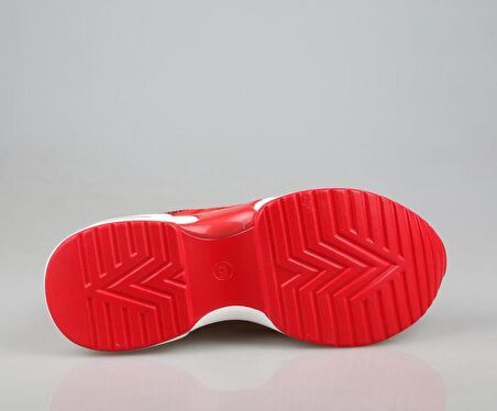 GUJA 24y300-14 Dolgu Topuk Kırmızı Kadın Sneakers