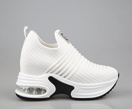 GUJA 24y300-8 Dolgu Topuk Beyaz Kadın Sneakers