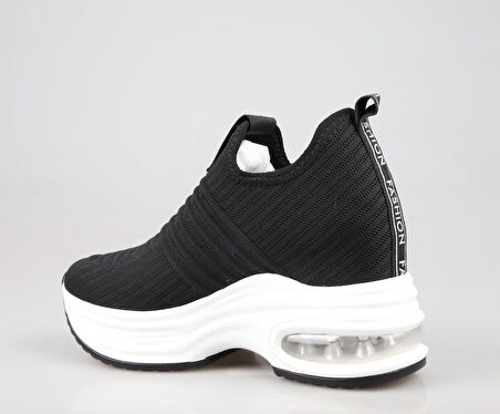 GUJA 24y300-8 Dolgu Topuk Siyah Kadın Sneakers