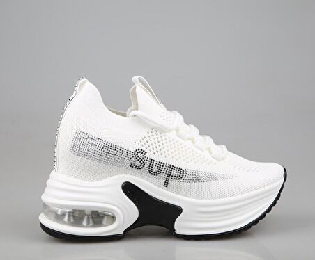 GUJA 24y300-3 Dolgu Topuk Beyaz Kadın Sneakers