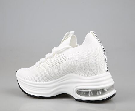 GUJA 24y300-3 Dolgu Topuk Beyaz Kadın Sneakers