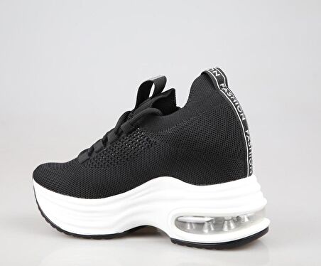 GUJA 24y300-3 Dolgu Topuk Siyah Kadın Sneakers