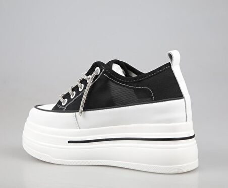 GUJA 24y345-10 Dolgu Topuk Siyah Kadın Sneakers