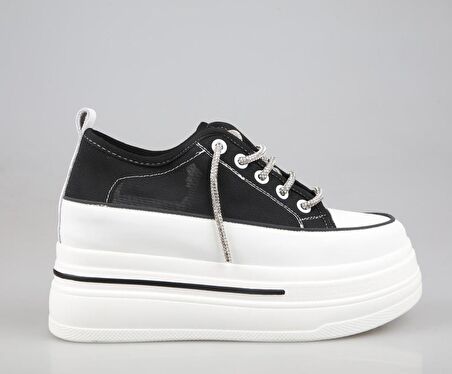GUJA 24y345-10 Dolgu Topuk Siyah Kadın Sneakers