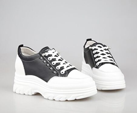 GUJA 24y361 Dolgu Topuk Siyah Kadın Sneakers